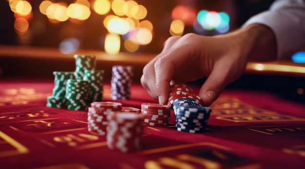 Live tournament studio with multiple dealer stations